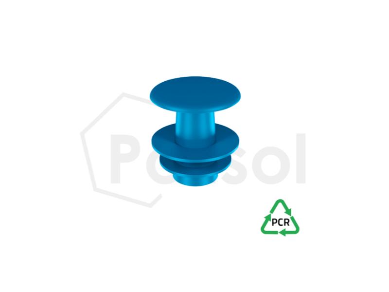 Tapón de aletas flexibles de polietileno reciclado