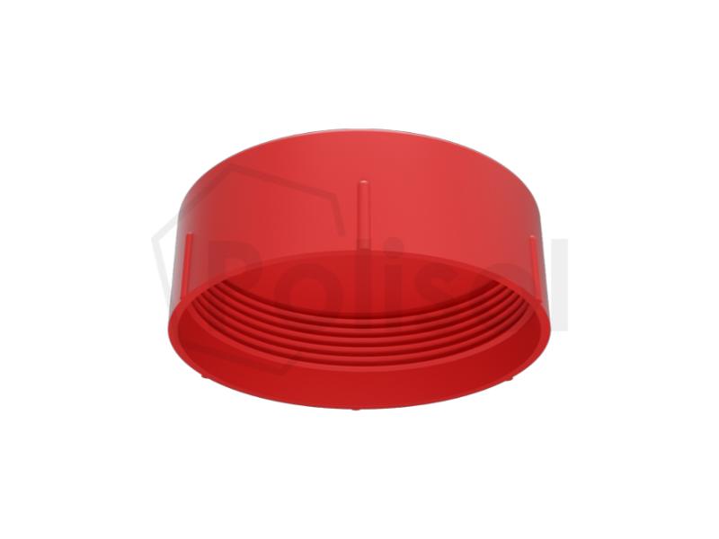 Capuchón roscado rojo