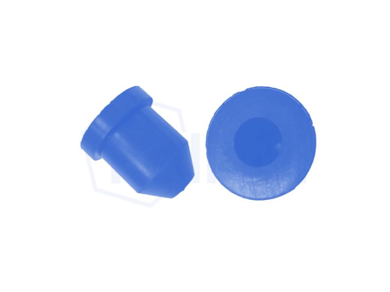 Tapón de silicona recto con reborde hueco