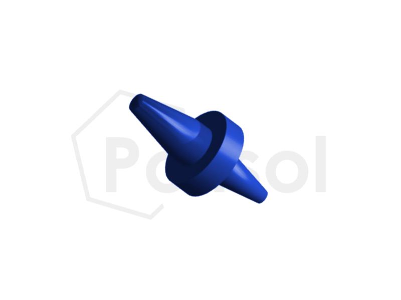 Tapón de silicona cónico doble con valona