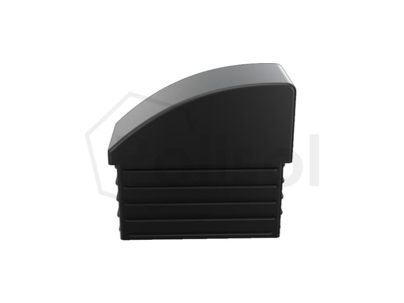 Contera de base inclinada para tubo rectangular