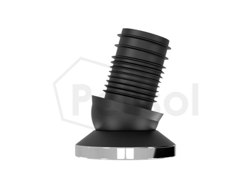 Pie articulado con base de Acero cromado