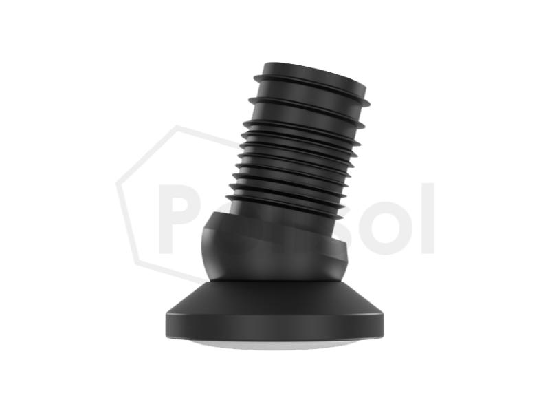 Pie articulado con base de PVC