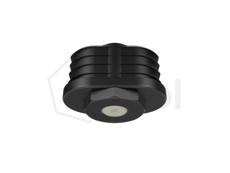 Pie regulable para tubo ovalado con tapón de deslizamiento
